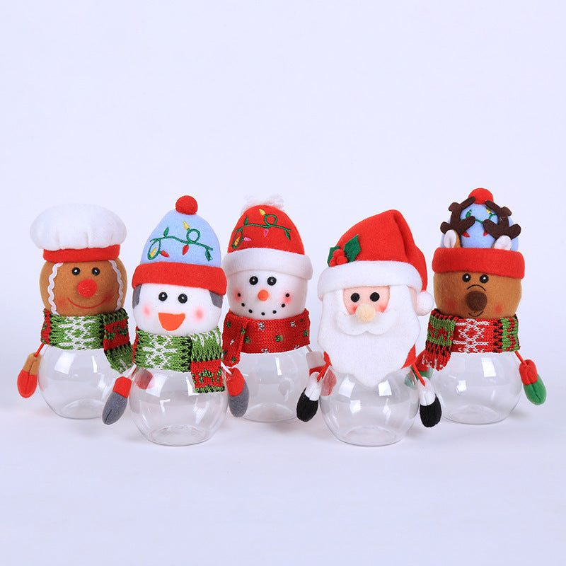 Christmas Gift Bags Candy Jar Storage Bottle Santa Bag Sweet Christmas Candy Bag Boxes Child Kids Gifts New Year