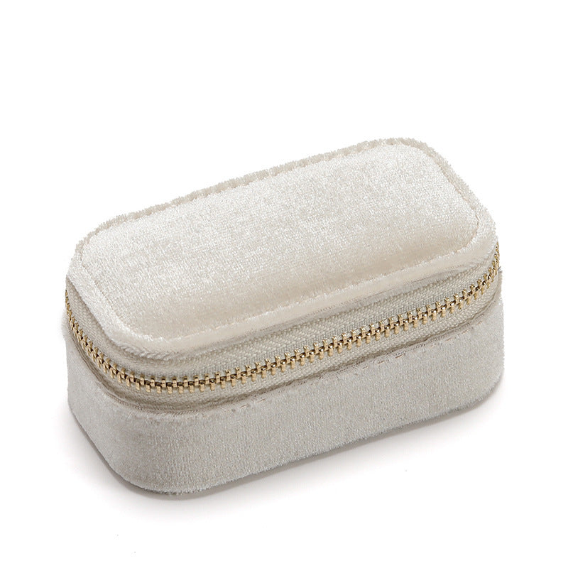 Velvet Travel Jewelry Storage Box Portable Ring Ear Stud Box