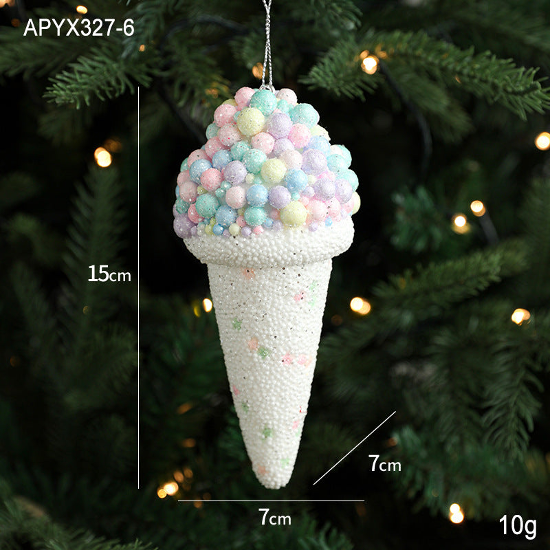 Creative Pendant Ice Cream Christmas Tree Decoration Small Hanging Pieces