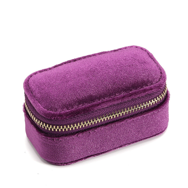 Velvet Travel Jewelry Storage Box Portable Ring Ear Stud Box