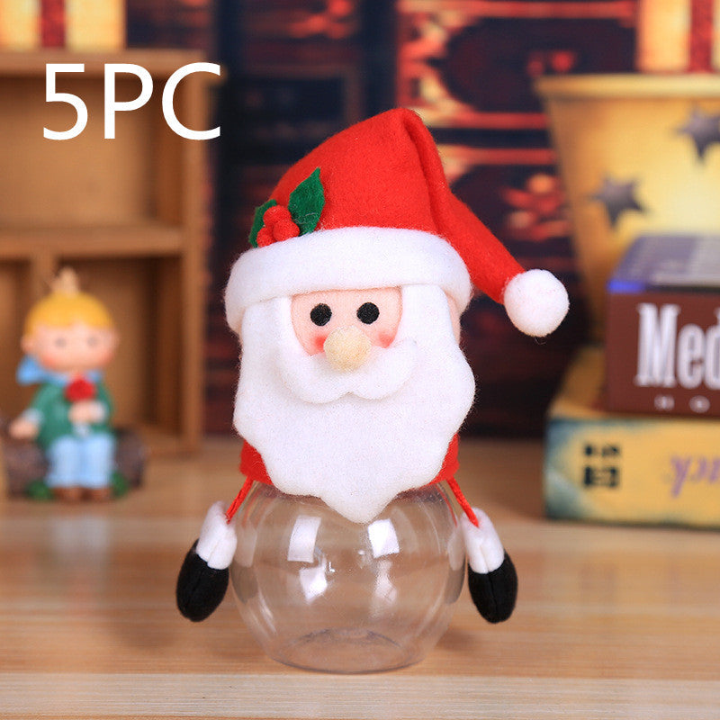 Christmas Gift Bags Candy Jar Storage Bottle Santa Bag Sweet Christmas Candy Bag Boxes Child Kids Gifts New Year