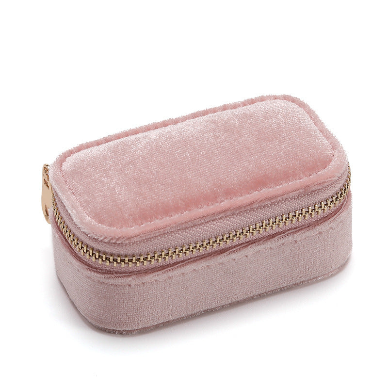 Velvet Travel Jewelry Storage Box Portable Ring Ear Stud Box