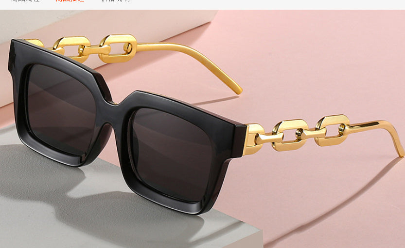 Square Chain Sunglasses Sun Glasses Retro Personalized Fashion Sunglasses For Women