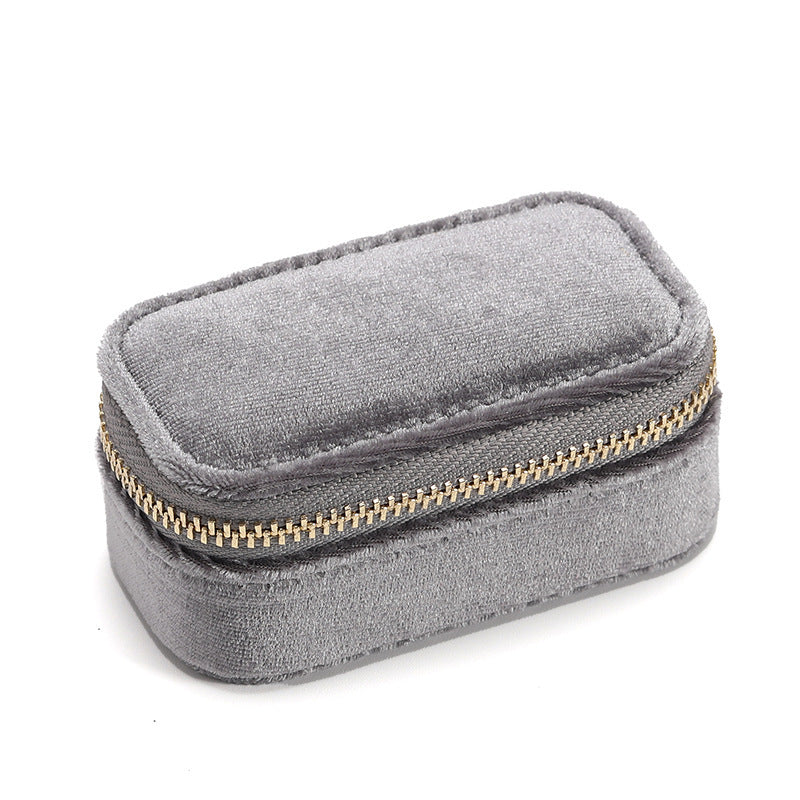 Velvet Travel Jewelry Storage Box Portable Ring Ear Stud Box