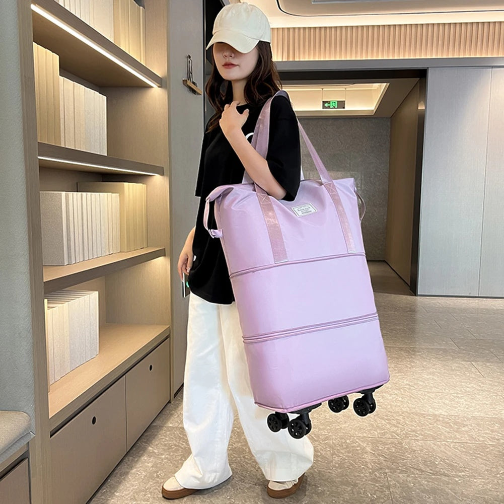 Folding Luggage Bags Expandable Rolling Duffle