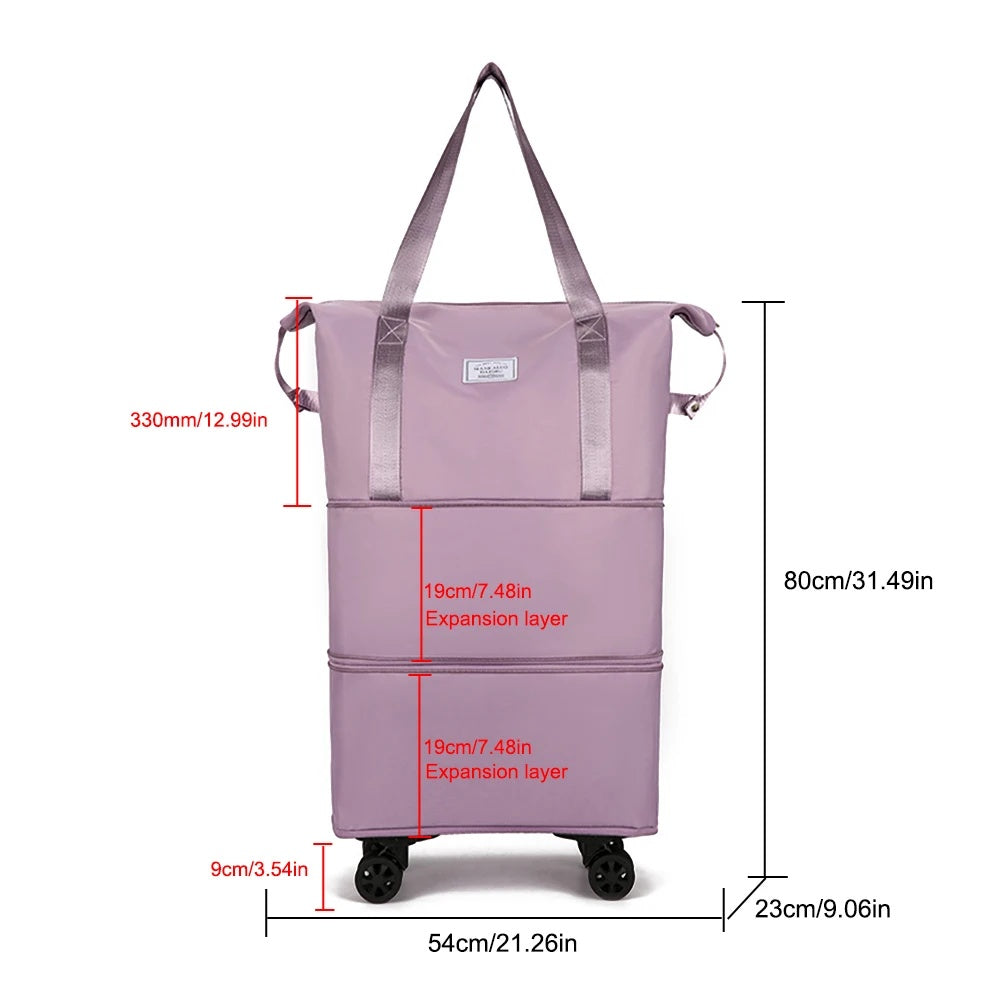 Folding Luggage Bags Expandable Rolling Duffle