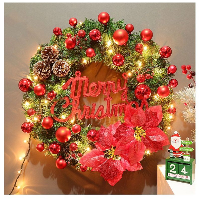 Green Christmas Hotel Shopping Mall Bar Door Hanging Decorative Rattan