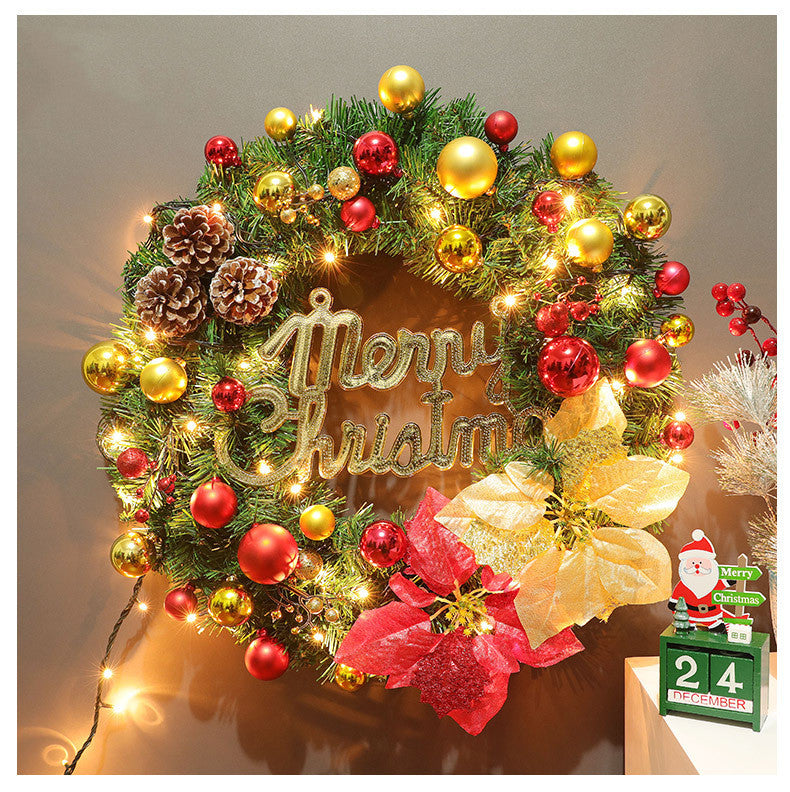 Green Christmas Hotel Shopping Mall Bar Door Hanging Decorative Rattan