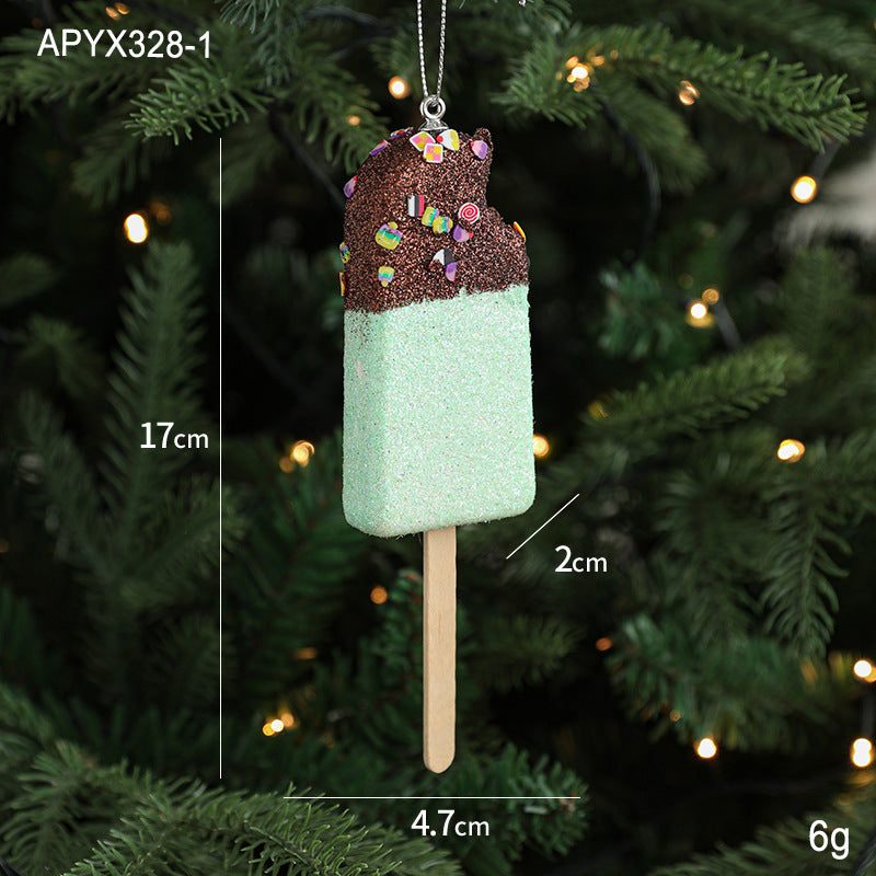 Creative Pendant Ice Cream Christmas Tree Decoration Small Hanging Pieces