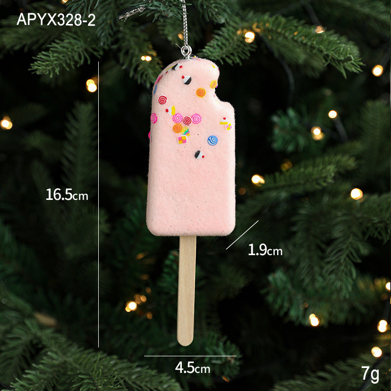 Creative Pendant Ice Cream Christmas Tree Decoration Small Hanging Pieces