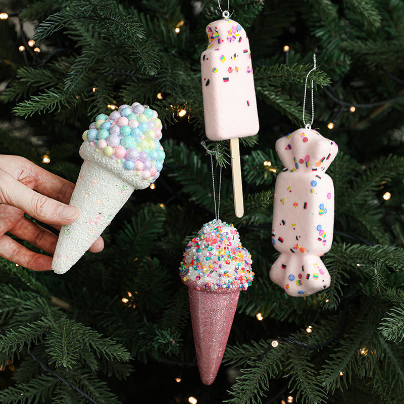 Creative Pendant Ice Cream Christmas Tree Decoration Small Hanging Pieces